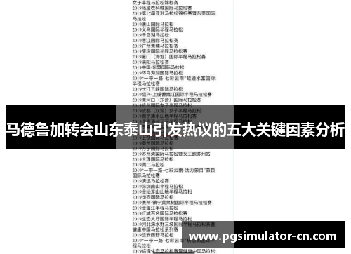 马德鲁加转会山东泰山引发热议的五大关键因素分析