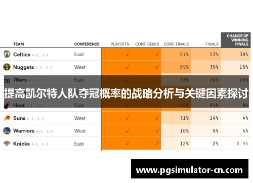提高凯尔特人队夺冠概率的战略分析与关键因素探讨