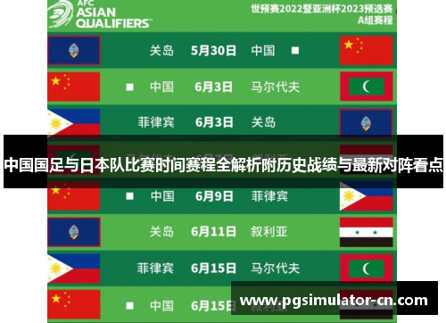 中国国足与日本队比赛时间赛程全解析附历史战绩与最新对阵看点