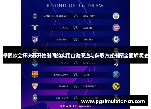 掌握欧会杯决赛开始时间的实用查询渠道与获取方式指南全面解读法 掌握欧会杯决赛开始时间的实用查询渠道与获取方式指南全面解读法